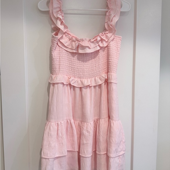 Pink Ruffle Tiered Dress - Picture 3 of 3
